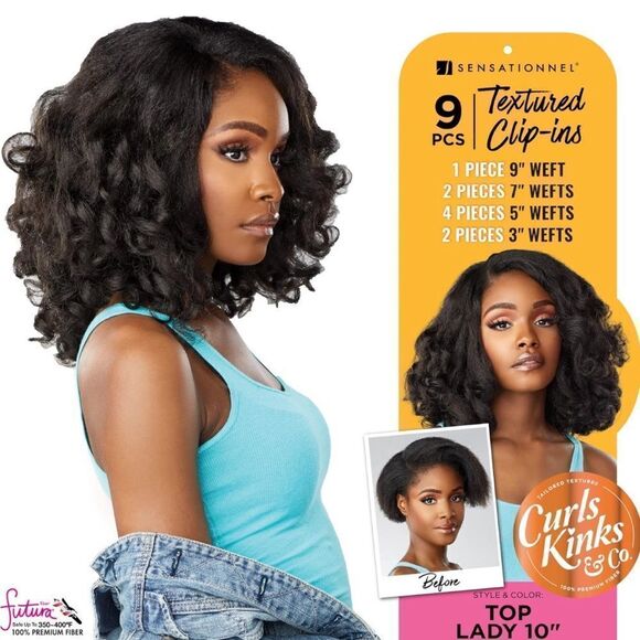 Sensational Textured Clip-ins Weave Curls Kinks & Co - Picture 3 of 8